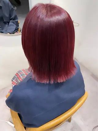 ミディアム カラー 若月 あやかのヘアスタイル