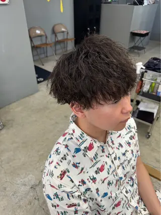ショート パーマ メンズ メンズ専門サロン wokeのヘアスタイル