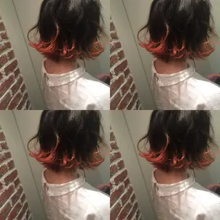 ショート カラー ホワイト&レイヤーカ ットエクステ長畠俊輔のヘアスタイル