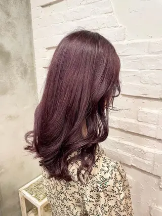 ミディアム カラー ヘアアレンジ 【ピンク/韓国ヘア/ ヘアセット】亜海のヘアスタイル