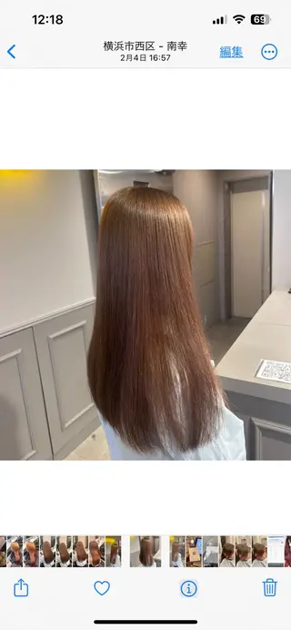 ロング カラー パーマ ヘアアレンジ メンズ キッズ ブリーチなしカラー/ ブラウン/レイヤーのヘアスタイル