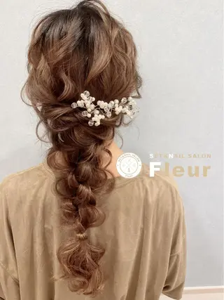 ロング ヘアアレンジ セットサロン      ラフテル所属・大阪/ヘアアレンジ /似合わせset💐のヘアスタイル