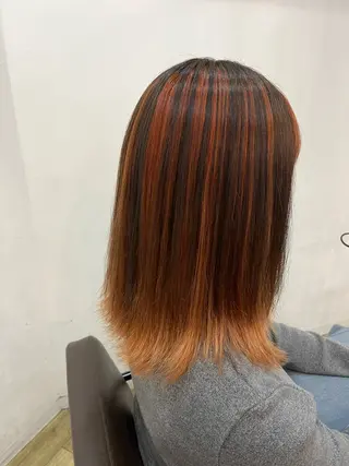 セミロング カラー 似合わせ/ブリーチ/ 髪質改善/ミクෆ‪のヘアスタイル