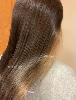 セミロング カラー 柔らかいカラー/ 透明感/Airi🎀のヘアスタイル