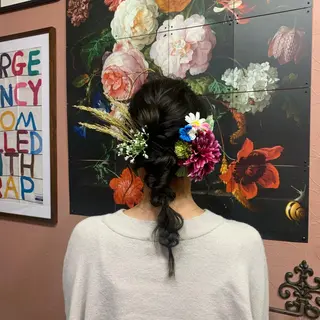 セミロング ヘアアレンジ chouette/ 根本優希のヘアスタイル