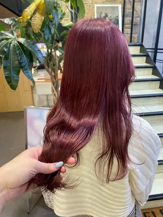 セミロング 暖色ｶﾗｰ/ﾚｲﾔｰ ｶｯﾄ/Yunaのヘアスタイル