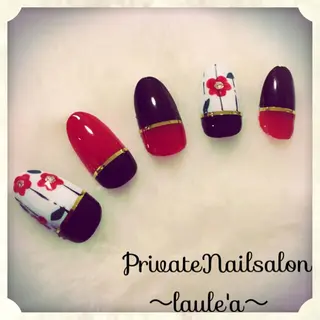 ロング ネイル Nailsalon laule'aのネイルデザイン