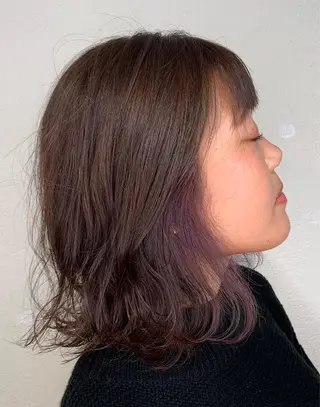ミディアム 透明感カラー 金村真子のヘアスタイル