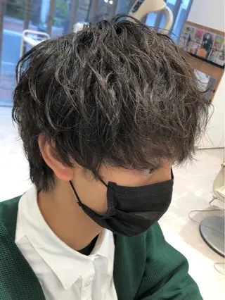 ショート パーマ メンズ 小林 優太　メンズパーマ✨のヘアスタイル
