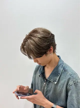 ショート カラー メンズ ハイトーン/レイヤー /メンズパーマのヘアスタイル