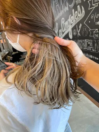 セミロング カラー メンズヘア/レイヤー /ボブ山内春輝のヘアスタイル