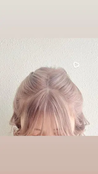 セミロング カラー ヘアアレンジ 🎀taro ブリーチなしカラーのヘアスタイル