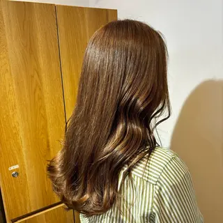 ロング シオン/艶髪カラー/ 韓国ヘアのヘアスタイル