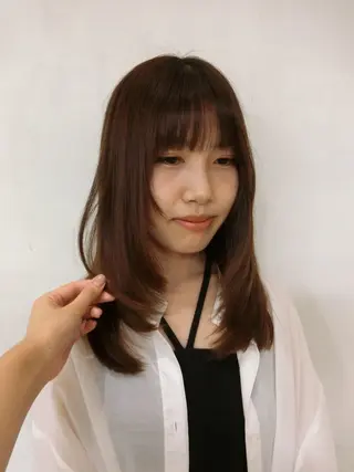 セミロング レイヤーカットモデル irohaのヘアスタイル