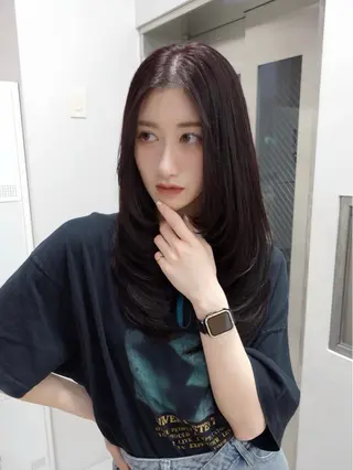 ロング カラー Beleza Era所属・韓国レイヤー/ 縮毛矯正🎀minaのヘアスタイル