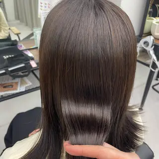 ミディアム カラー パーマ ヘアアレンジ メンズ キッズ ネイル マツエク・マツパ アイブロウ mona/ ストレートスタイル✨のヘアスタイル