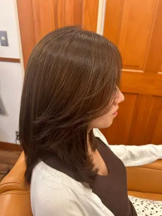 セミロング レイヤーカット/髪質 改善✨/藤田侑花のヘアスタイル
