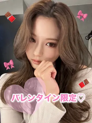 カラー 韓国レイヤーカット/ くすみカラー/モモのヘアスタイル