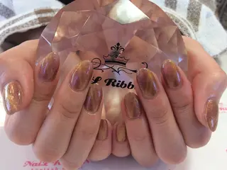 ネイル ネイルリボン 受付スタッフのネイルデザイン