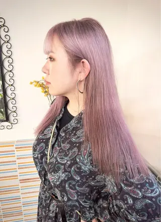 ロング カラー ホワイトカラー/梅田 ハイトーン/しんのヘアスタイル