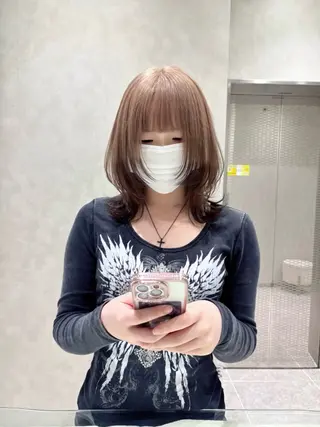 ミディアム カラー SALOWIN 札幌大通り店所属・🏆ウルフ/レイヤー 指名No.1山口圭佑のヘアスタイル