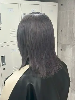 セミロング カラー パーマ ヘアアレンジ メンズ キッズ レイヤー×ハイトーン / mihana🪐のヘアスタイル