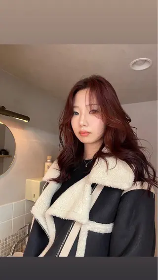 ロング LUCCI所属・udaハイトーン /ボブ/レイヤーのヘアスタイル