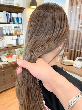 セミロング カラー 髪質改善/ブリーチ 田代 龍我のヘアスタイル