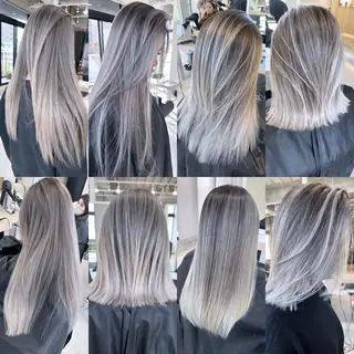 セミロング カラー 井上 一平のヘアスタイル