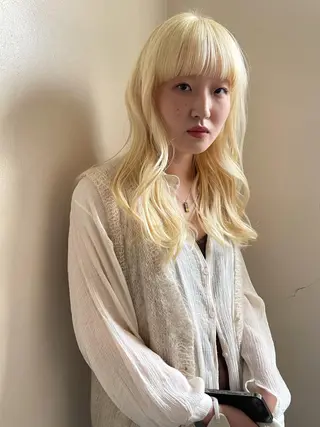 セミロング カラー ヘアアレンジ 丸山渉/パーマ エフェクトブリーチのヘアスタイル