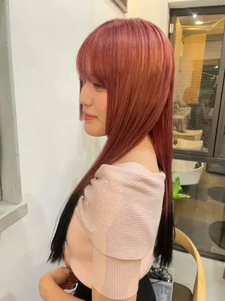 ロング カラー 金尾 凜のヘアスタイル