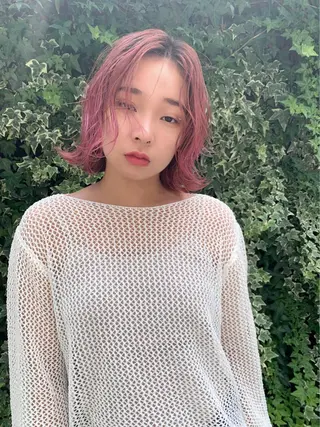 ショート カラー 艶ハイトーン/ヘア アレンジAYAKAのヘアスタイル