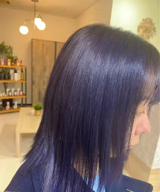ミディアム カラー 大内 カオリのヘアスタイル