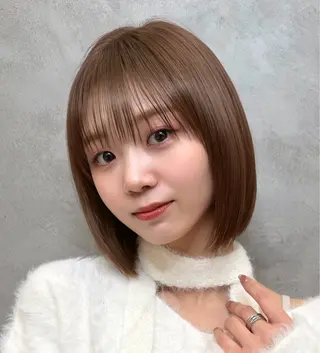 ショート カラー 巻ける縮毛矯正/ボブ 縮毛矯正/大和田拓夢のヘアスタイル