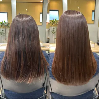 ロング パーマ hub hair レイヤー/透明感のヘアスタイル