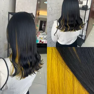 セミロング エクステ＆艶カラー 🎀YURINA🎀のヘアスタイル
