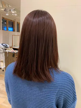 セミロング カラー ボブ/美髪矯正 /佐藤　奈巳のヘアスタイル