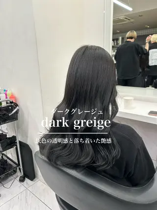 ロング カラー パーマ ヘアアレンジ メンズ キッズ 🦋透明感グレージュ /韓国レイヤー🦋のヘアスタイル