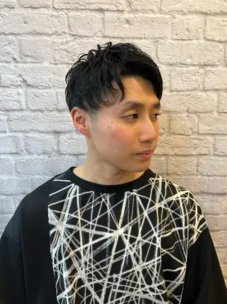 ミディアム メンズ 💈メンズカット 💈加仲凌也のヘアスタイル