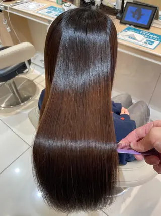 ロング 縮毛矯正、髪質改善／ 松田 龍之介のヘアスタイル