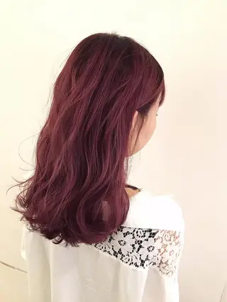 ミディアム カラー due hair 京都駅前店 MILBON オージュア認定サロン【デューヘアー】所属・ハイトーンブリーチ 土坂　由志【京都】のヘアスタイル