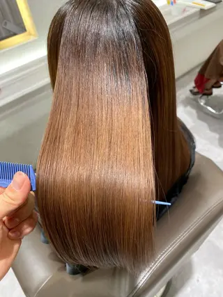 ロング ムトウセイマ/艶髪 /艶ケアWブリーチのヘアスタイル