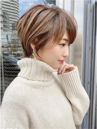 ショート レイヤー❣️縮毛矯正 川村利幸のヘアスタイル