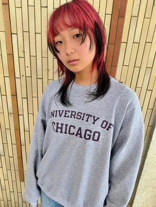 セミロング カラー MIKU 倉敷／デザインカットのヘアスタイル