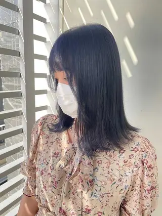 ミディアム カラー 韓国🇰🇷レイヤー 映える顔周り🩷のヘアスタイル