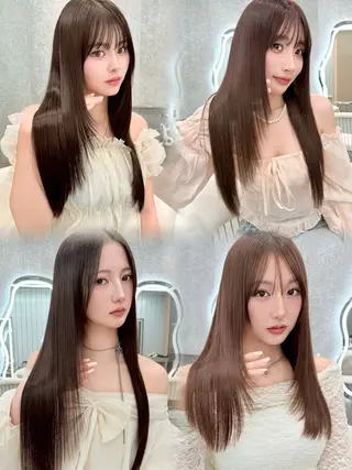 ロング 美髪矯正 ブリーチな しダブル🍒❤ゆうきのヘアスタイル