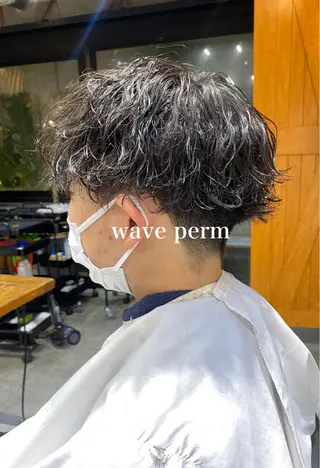 ショート パーマ メンズ ニュアンスデザイン/ SHOUTOのヘアスタイル