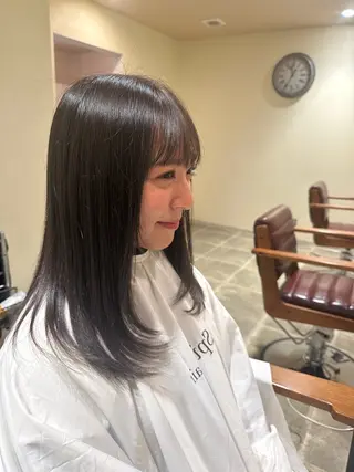 セミロング spin hair桂 高宮彩花のヘアスタイル