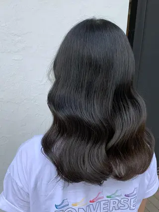 セミロング カラー 艶髪レイヤー上田 紗也🇰🇷💗のヘアスタイル