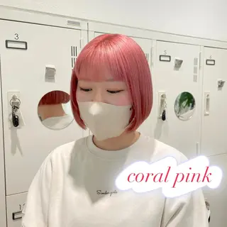 ショート カラー ピンクカラー🎀/ ミルクティー🍼花音のヘアスタイル